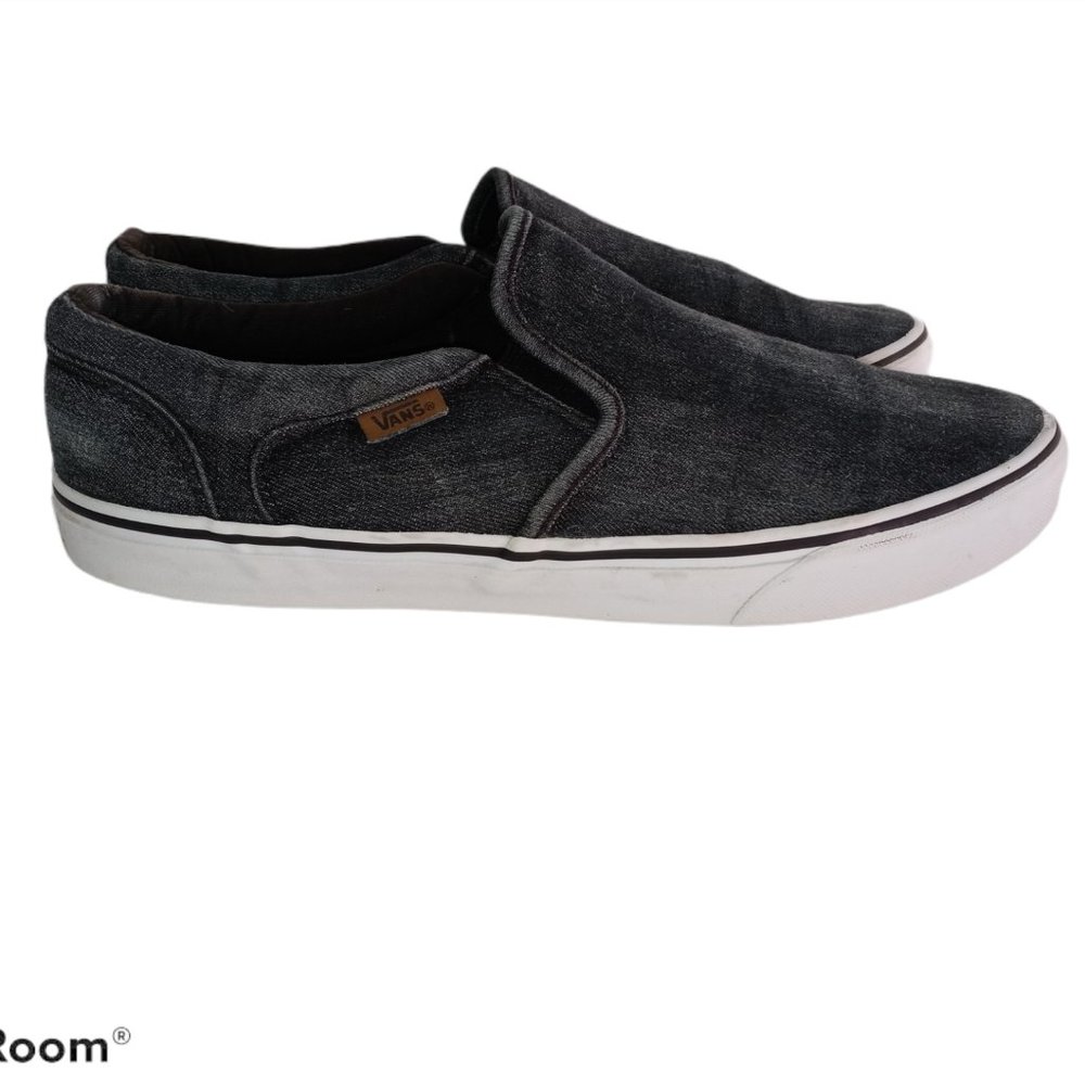 Vans Classic Denim Canvas Slip-On Skate Shoes